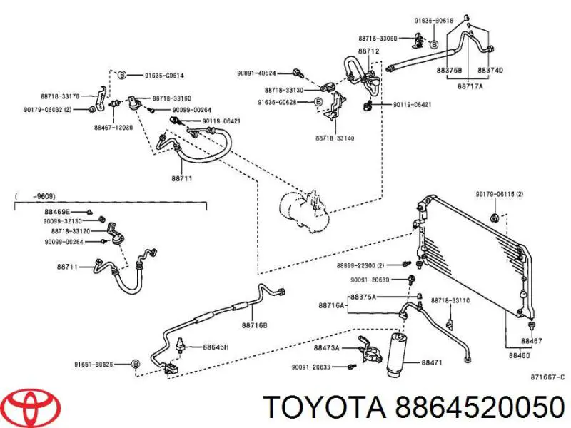 Do koszyka 8864506020 Toyota Czujnik ciśnienia bezwzględnego klimatyzacji