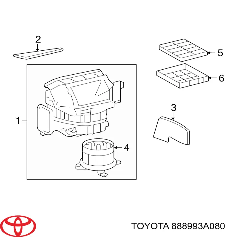 Ramka filtra kabiny Toyota 888993A080 cena, od 13,81 USD