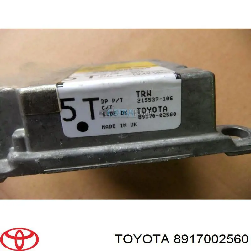 Sterownik poduszki bezpieczeństwa Toyota 8917002560 cena, od 66,40 USD