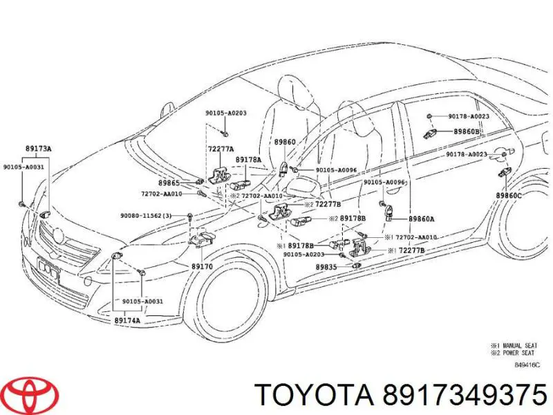 Czujnik AIRBAG przedni Toyota RAV4 3 (A3)