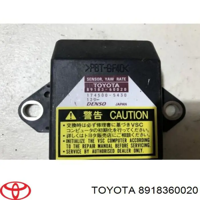 8918360020 Toyota Czujnik przyśpieszenia poprzecznego (ESP)