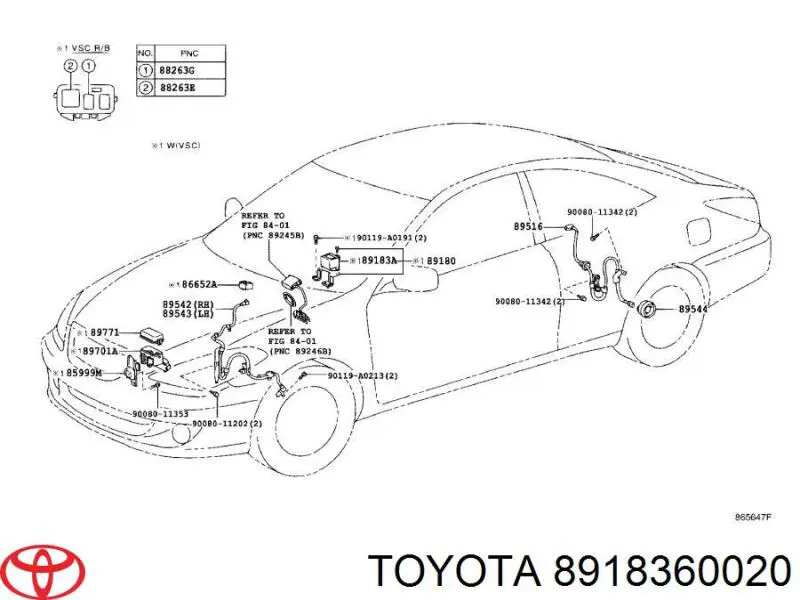 Do koszyka 8918360020 Toyota Czujnik przyśpieszenia poprzecznego (ESP)