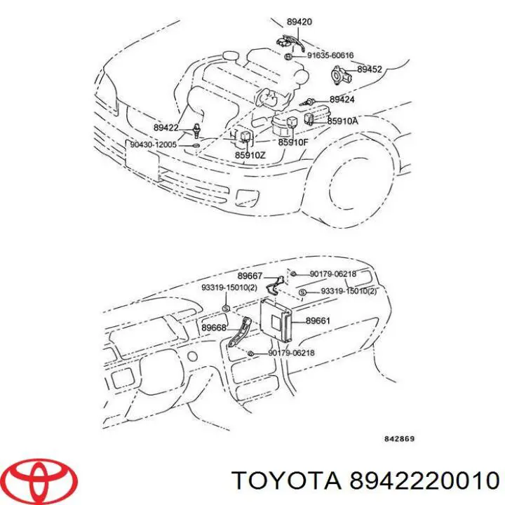Do koszyka 8942220010 Toyota Czujnik temperatury płynu chłodzącego