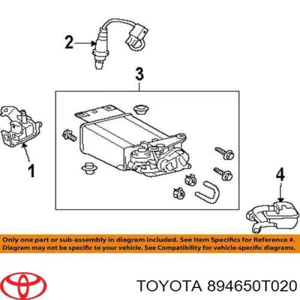 Sonda lambda, czujnik tlenu Toyota 894650T020 cena, od 35,15 USD
