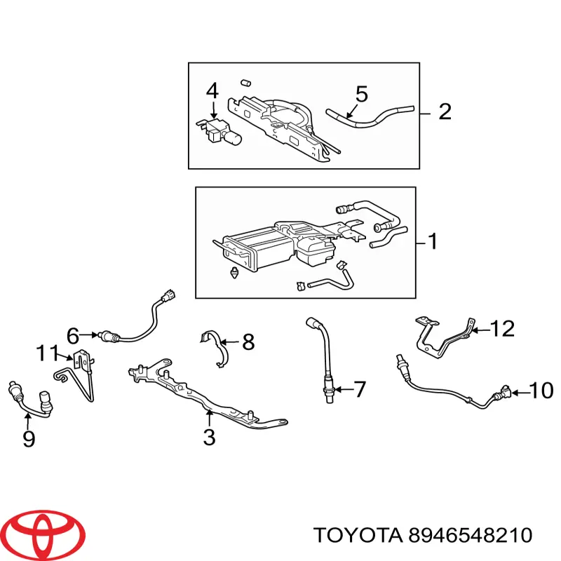 Sonda lambda czujnik tlenu przed katalizatorem Toyota 8946548210 cena, od 70,07 USD