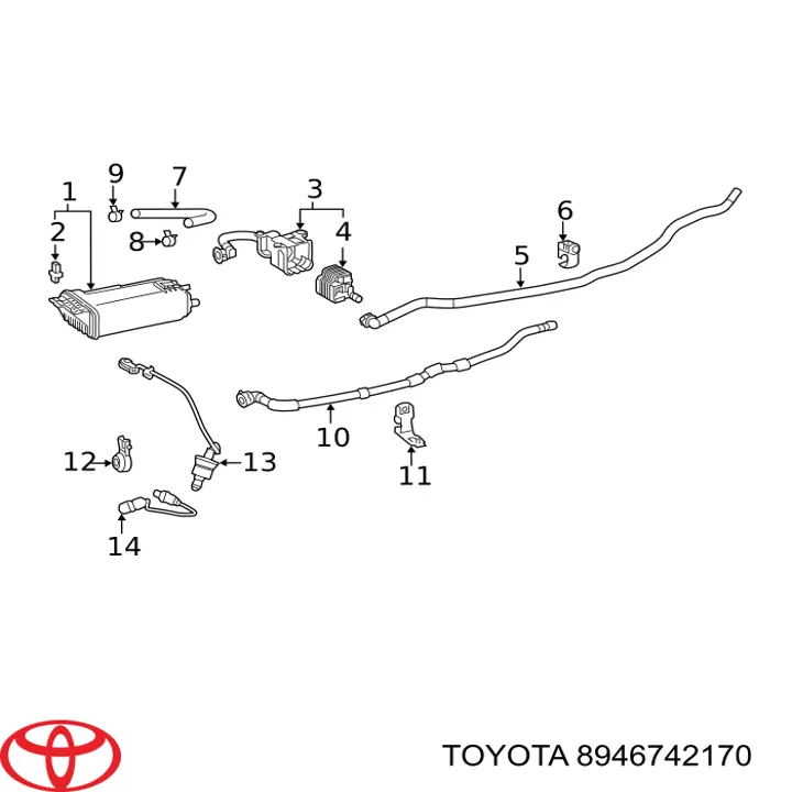 8946742170 Toyota Sonda lambda czujnik tlenu po katalizatorze