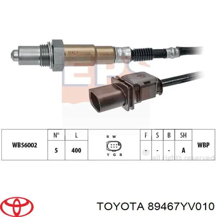 89467YV010 Toyota sonda lambda czujnik tlenu przed katalizatorem