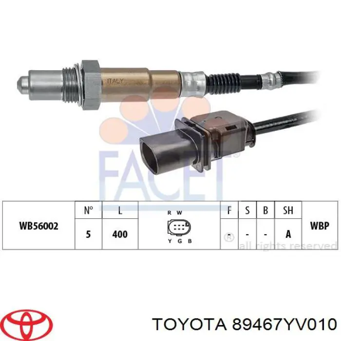 Sonda lambda czujnik tlenu przed katalizatorem Toyota 89467YV010 cena, od 121,04 USD