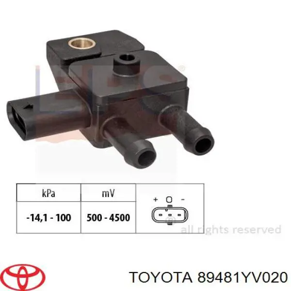 89481YV020 Toyota Czujnik ciśnienia w kolektorze ssącym, MAP