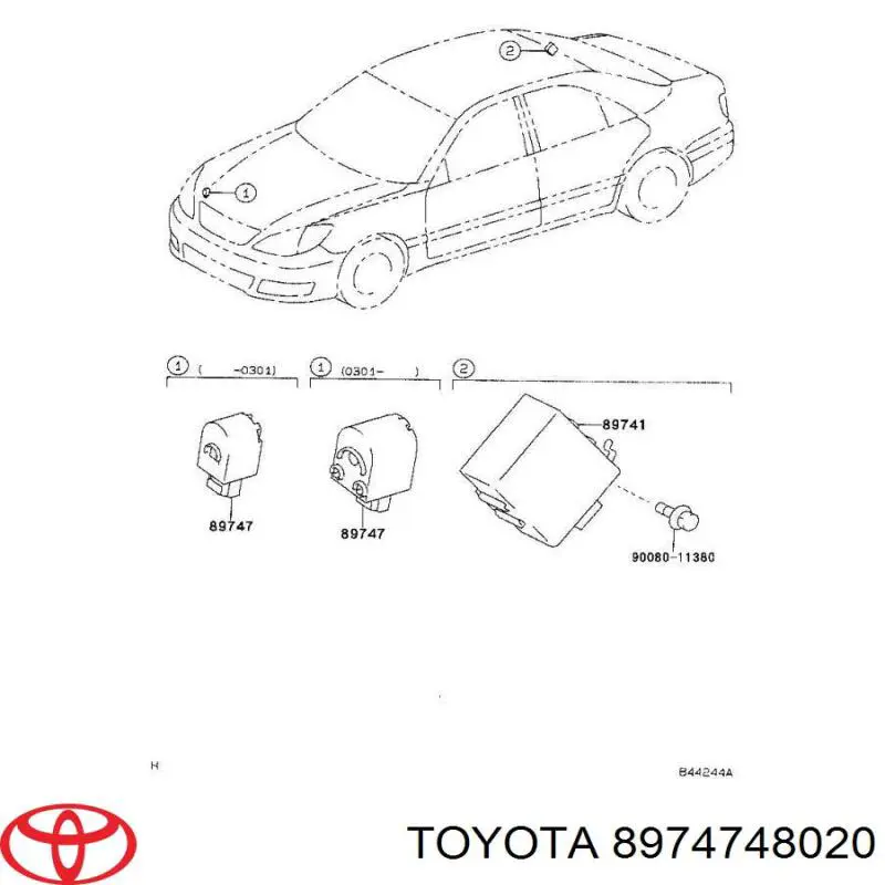 Syrena alarmu Lexus RX 330/350 (U3)