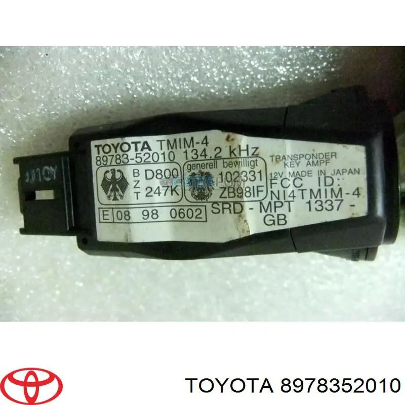 Do koszyka 8978352010 Toyota Antena (pierścień) immobilizera