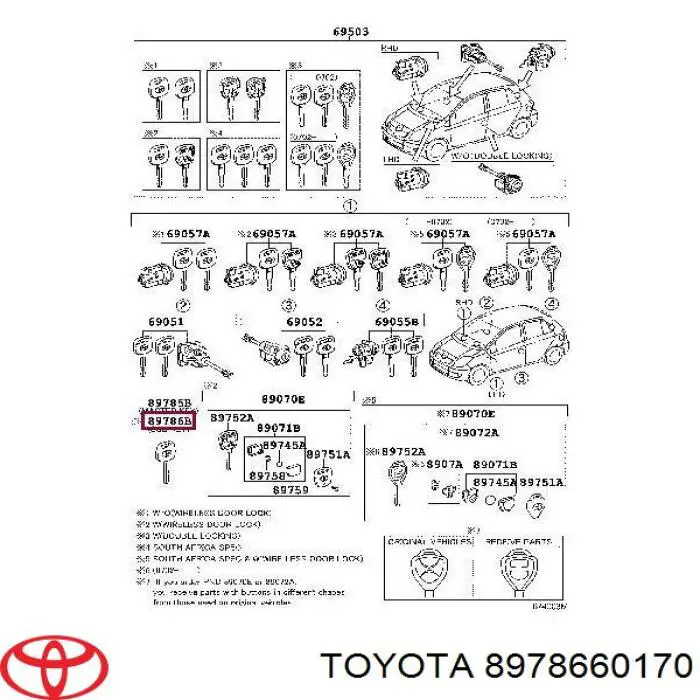 Prefabrykat klucza Toyota Avensis Verso (LCM)