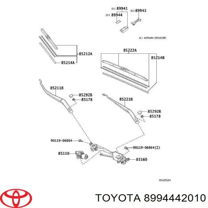 Płytka czujnika deszczu Toyota RAV4 3 (A3)