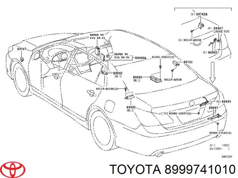 Antena zamka bagażnika Lexus GS (S19)