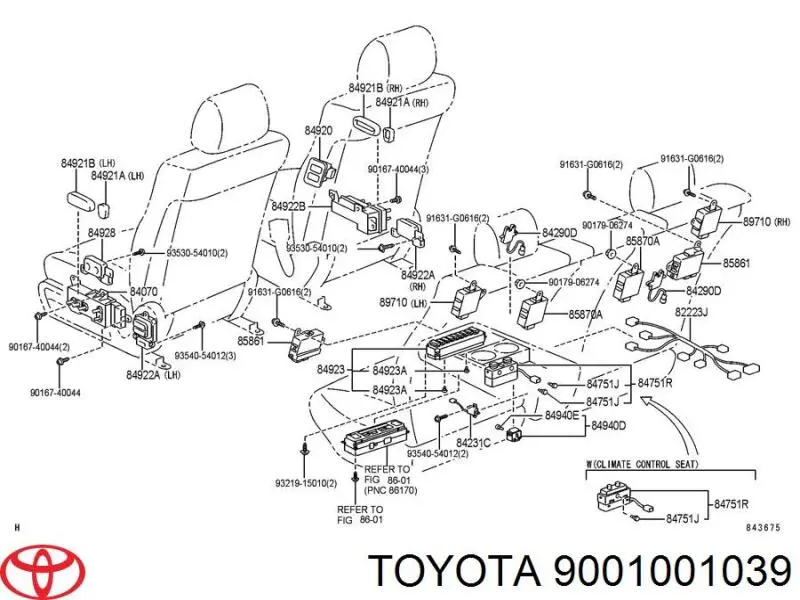 9001001039 Toyota Żarówka deski rozdzielczej