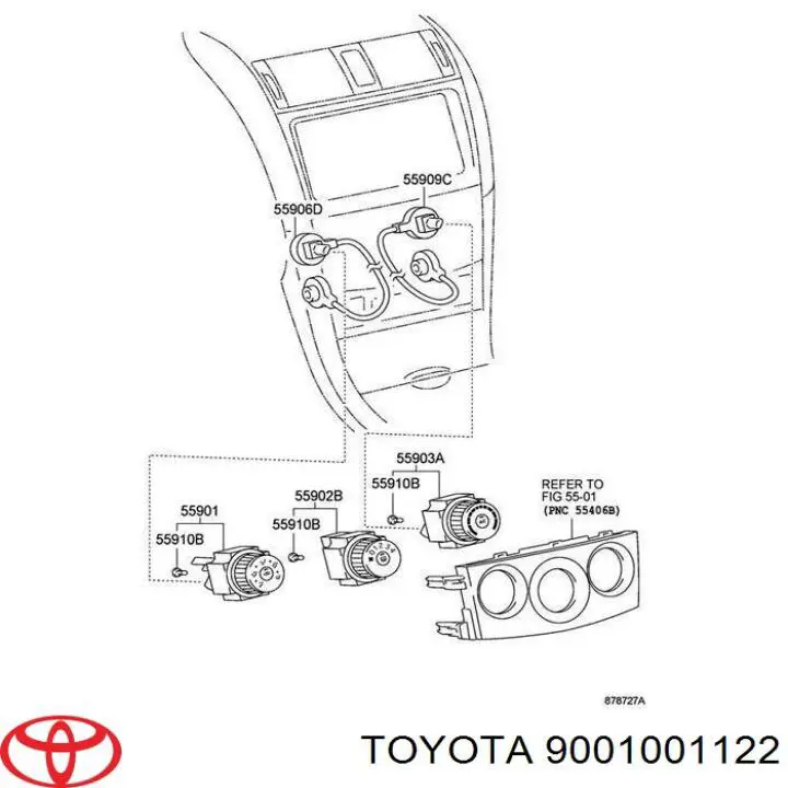 Lampka podświetlenia regulatorów trybów ogrzewania Toyota 9001001122 cena, od 6,97 USD