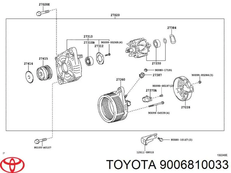 Łożysko alternatora Toyota 9006810033 cena, od 5,00 USD