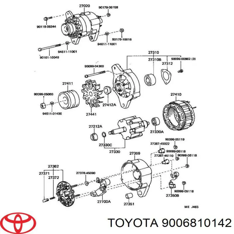 Łożysko alternatora Toyota 9006810142 cena, od 7,82 USD