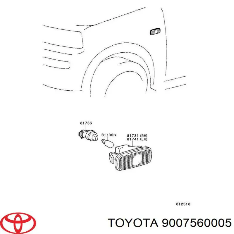 Do koszyka 9007560005 Toyota Oprawka żarówki podświetlenia tablic