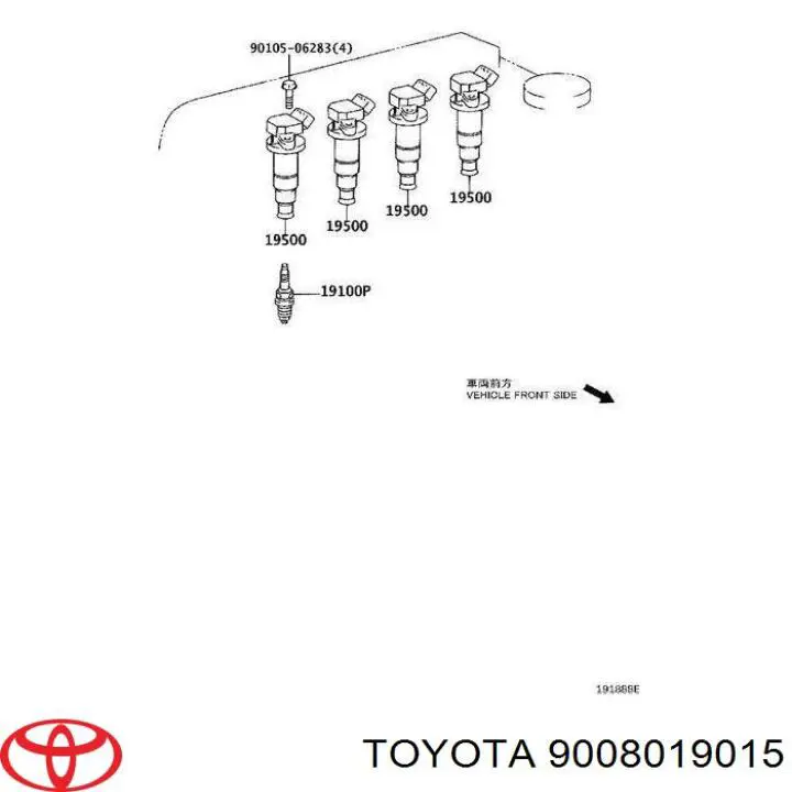 Cewka zapłonowa Toyota 9008019015 cena, od 54,54 USD