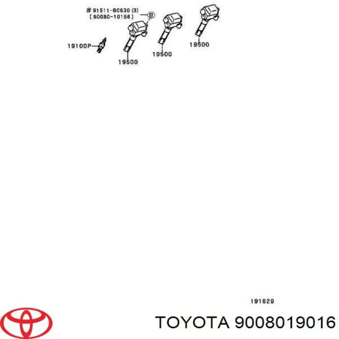 Cewka zapłonowa Toyota 9008019016 cena, od 76,70 USD