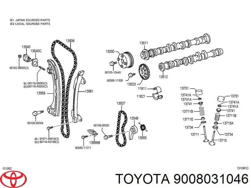 Do koszyka 9008031062 Toyota Uszczelniacz zaworu wylotowego