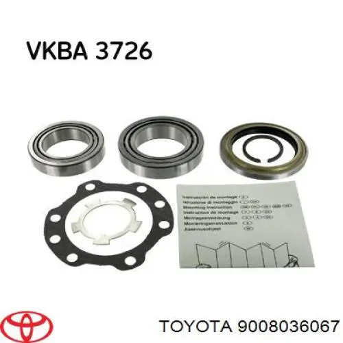 Do koszyka 9008036067 Toyota Łożysko zewnętrzne piasty przedniej