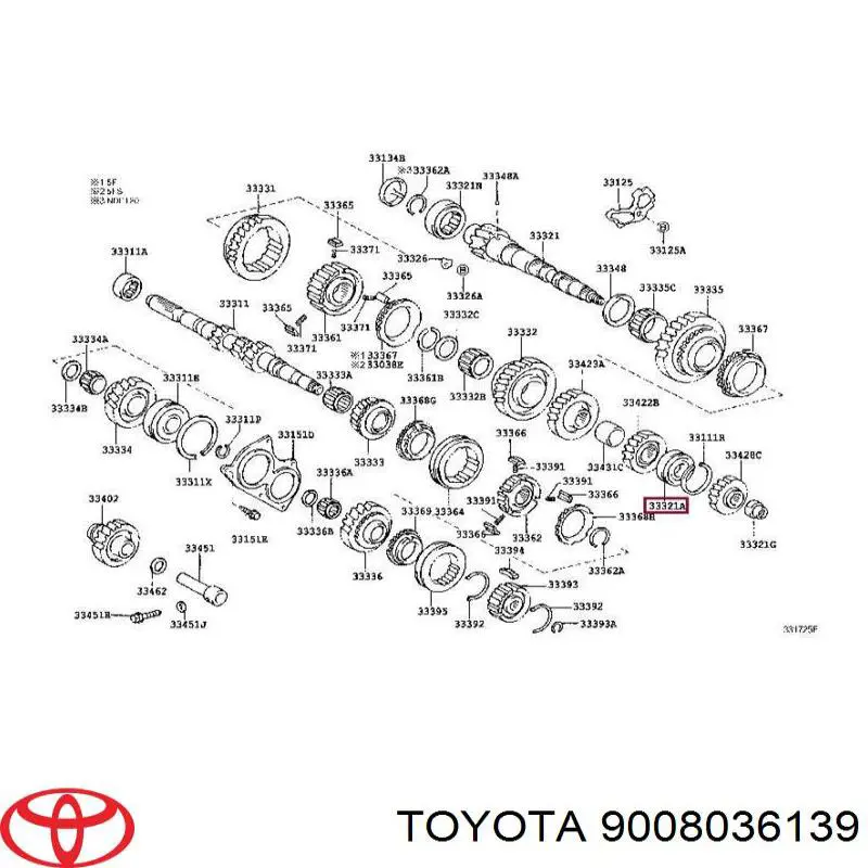 Łożysko wału głównego skrzyni biegów Toyota 9036325067 cena, od 27,79 USD