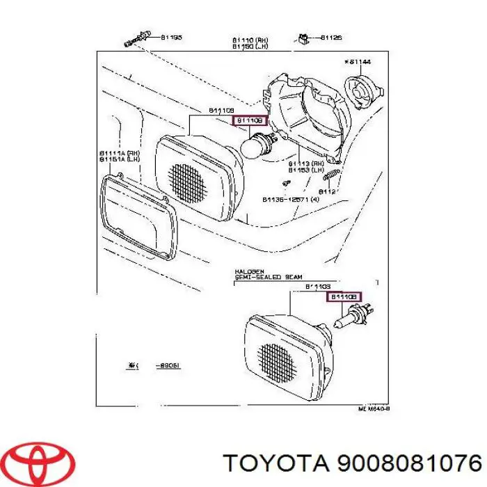 Żarówka lampy przeciwmgielnej Toyota Yaris hatchback (SP90) (2005 - 2011) cena, od 179,22 USD
