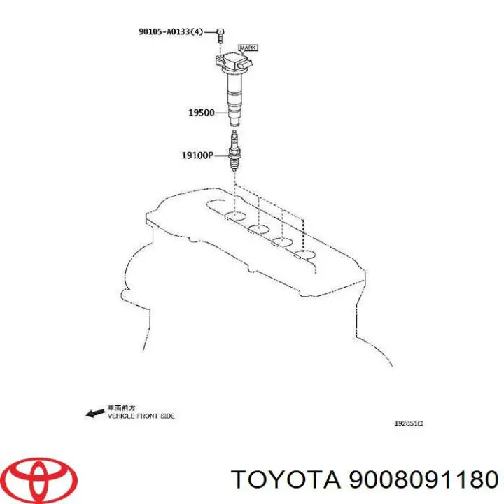 Świeca zapłonowa Toyota 9008091180 cena, od 15,23 USD