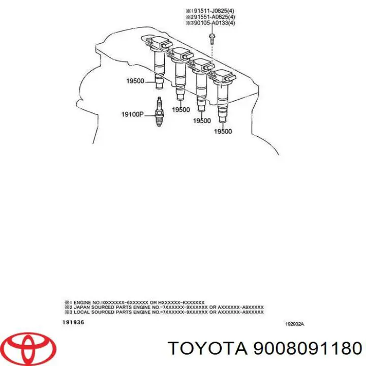 Do koszyka 9008091180 Toyota Świeca zapłonowa