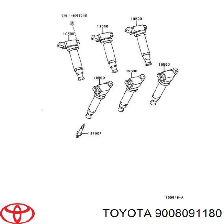 9008091180 Toyota Świeca zapłonowa