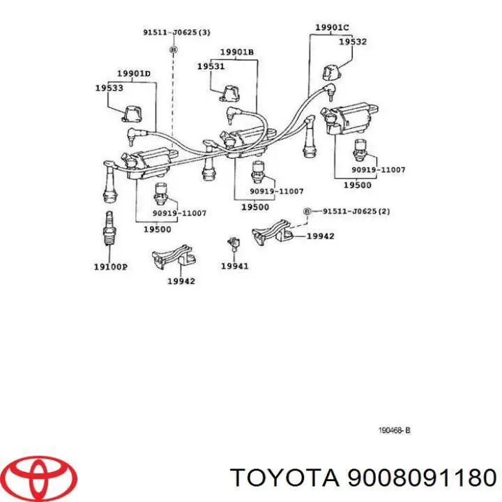 Świeca zapłonowa Toyota 9008091180 cena, od 15,23 USD