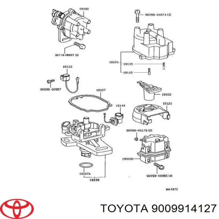 Pierścień uszczelniający rozdzielacza zapłonu Toyota 9006908013 cena, od 6,60 USD