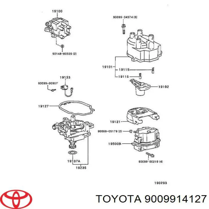 Do koszyka 9006908013 Toyota Pierścień uszczelniający rozdzielacza zapłonu