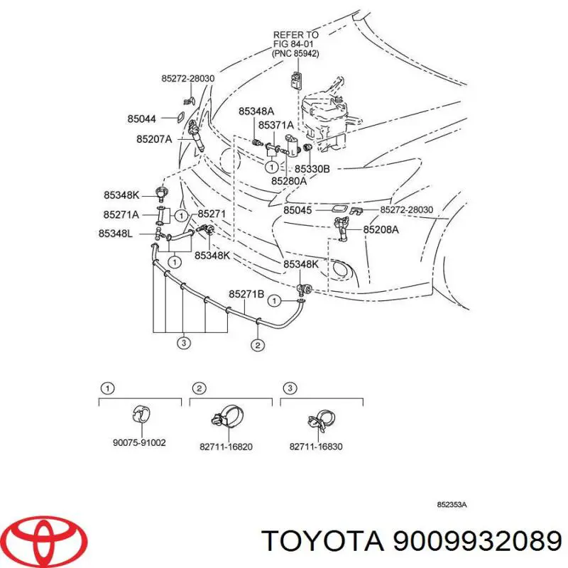 Uszczelka pierścieniowa pompy spryskiwacza Toyota 9009932089 cena, od 4,33 USD