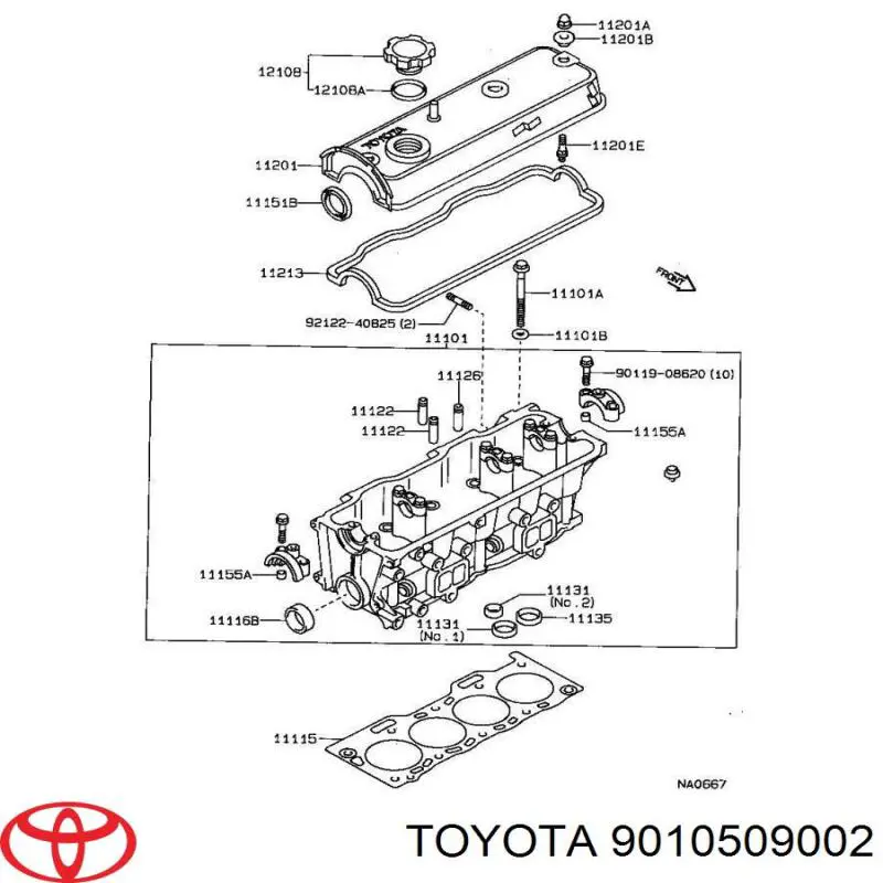 Do koszyka 9010509002 Toyota Śruba głowicy cylindrów