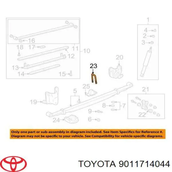 Strzemię resoru Toyota 9011714044 cena, od 39,16 USD