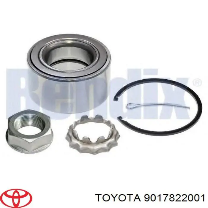 Łożysko piasty przedniej Toyota 9017822001 cena, od 9,68 USD