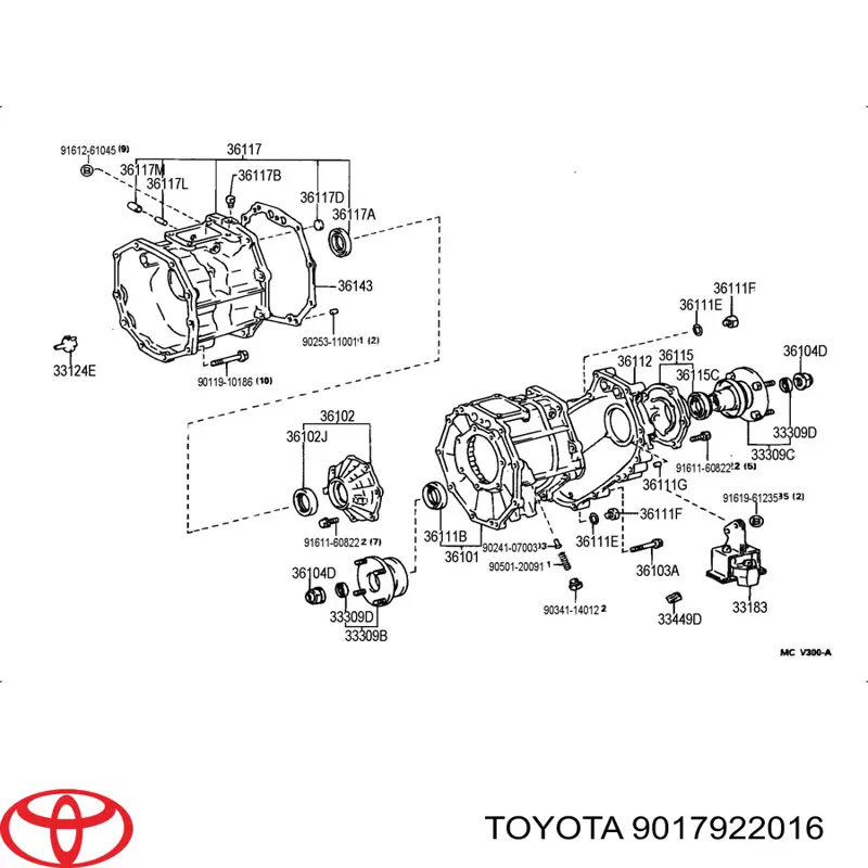 9017922016 Toyota Nakrętka końcówki mostu tylnego