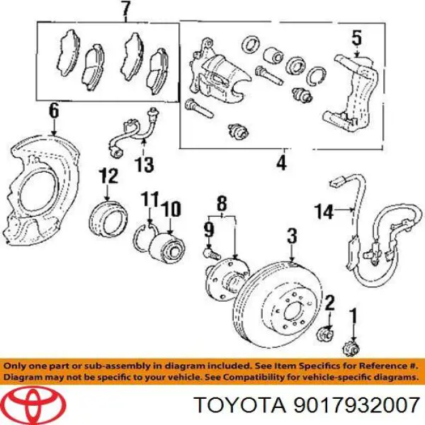 Do koszyka 9017932007 Toyota Nakrętka piasty przedniej