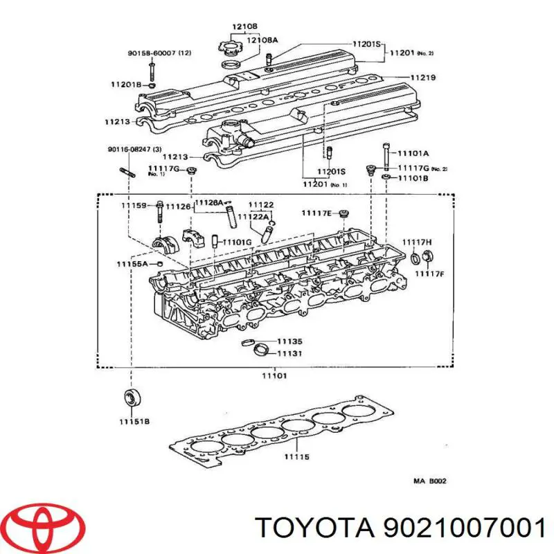 9021007001 Toyota Podkładka śruby pokrywy zaworów