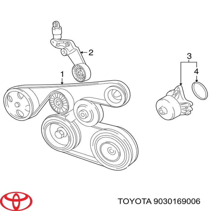 Uszczelka pompy wodnej Toyota 9030169006 cena, od 6,53 USD