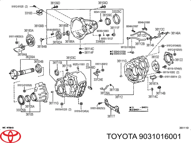 Uszczelniacz reduktora mostu przedniego Toyota Land Cruiser 