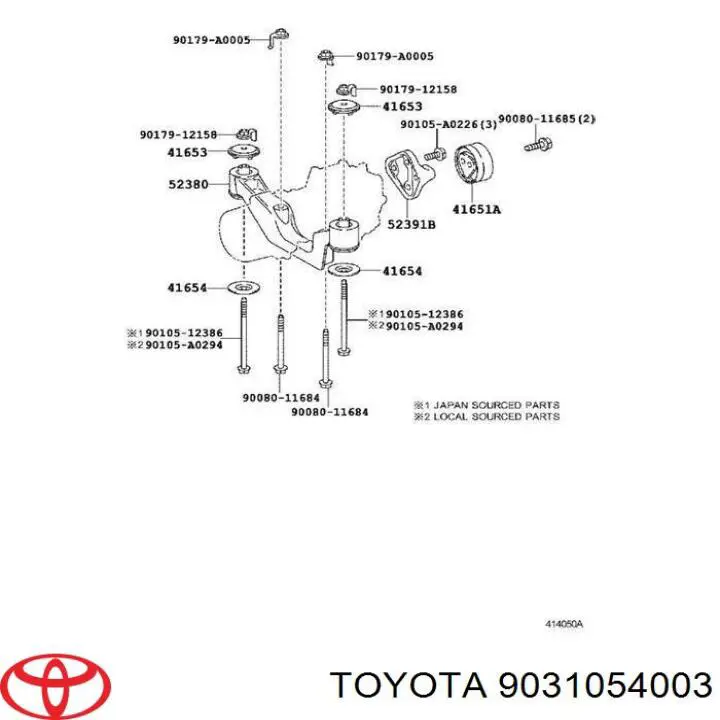 9031054003 Toyota Uszczelniacz końcówki reduktora mostu tylnego