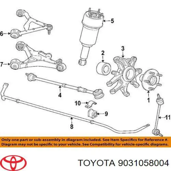 Uszczelniacz półosi mostu tylnego wewnętrzny Toyota 9031058004 cena, od 7,76 USD