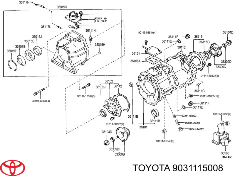 Uszczelniacz skrzyni rozdzielczej przedni wyjściowy Toyota 9031115008 cena, od 5,35 USD
