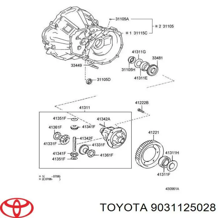 9031125028 Toyota Uszczelniacz automatycznej/mechanicznej slrzyni biegów (wału wejściowego/sprzęgłowego)