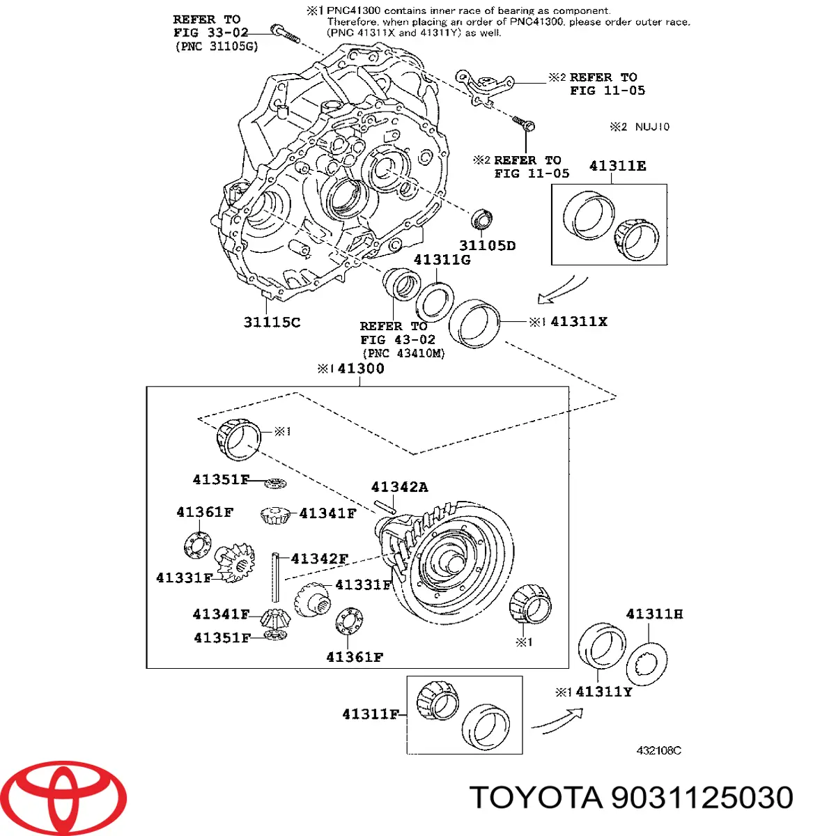 9031125030 Toyota Uszczelniacz automatycznej/mechanicznej slrzyni biegów (wału wejściowego/sprzęgłowego)