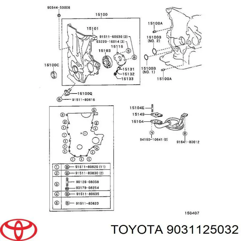 Uszczelniacz wału korbowego przedni Toyota 9031125032 cena, od 3,37 USD